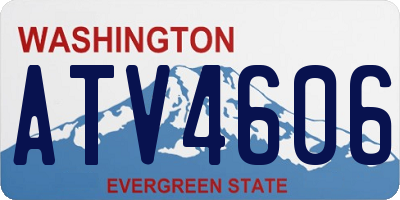 WA license plate ATV4606