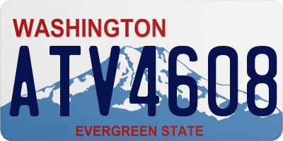 WA license plate ATV4608