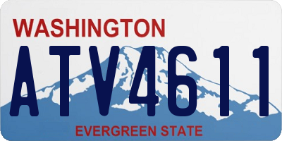 WA license plate ATV4611