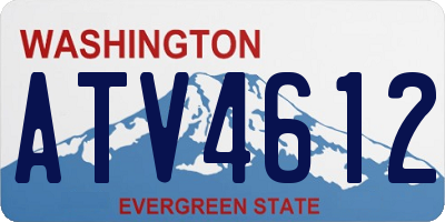 WA license plate ATV4612