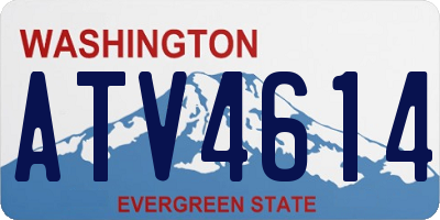 WA license plate ATV4614