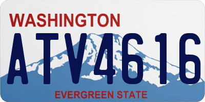 WA license plate ATV4616
