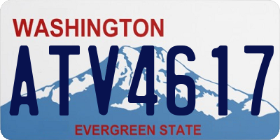 WA license plate ATV4617
