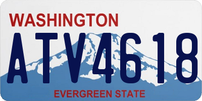 WA license plate ATV4618