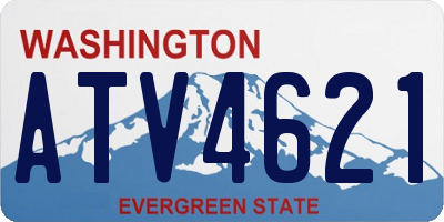 WA license plate ATV4621