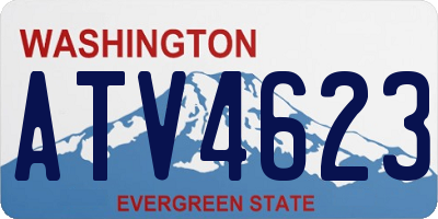 WA license plate ATV4623
