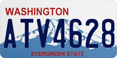 WA license plate ATV4628