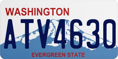 WA license plate ATV4630