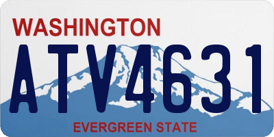 WA license plate ATV4631