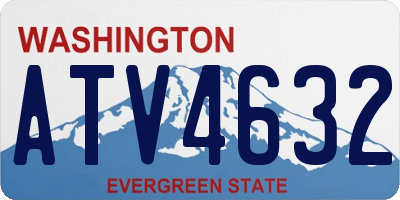 WA license plate ATV4632
