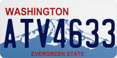 WA license plate ATV4633