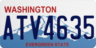WA license plate ATV4635