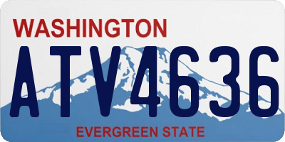 WA license plate ATV4636
