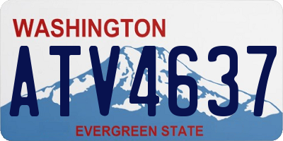 WA license plate ATV4637