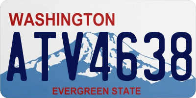 WA license plate ATV4638