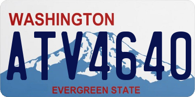 WA license plate ATV4640