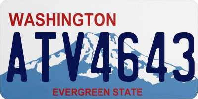 WA license plate ATV4643