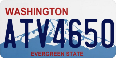 WA license plate ATV4650