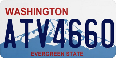 WA license plate ATV4660
