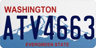 WA license plate ATV4663