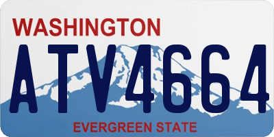 WA license plate ATV4664