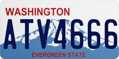 WA license plate ATV4666