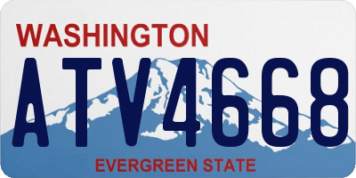 WA license plate ATV4668
