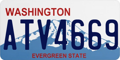 WA license plate ATV4669
