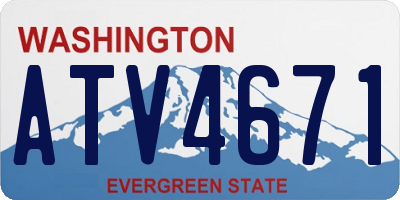 WA license plate ATV4671