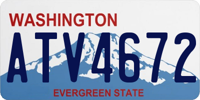 WA license plate ATV4672