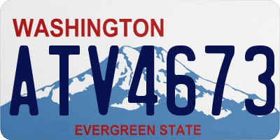 WA license plate ATV4673