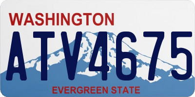 WA license plate ATV4675