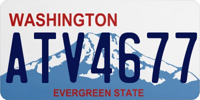 WA license plate ATV4677