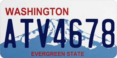 WA license plate ATV4678