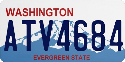 WA license plate ATV4684