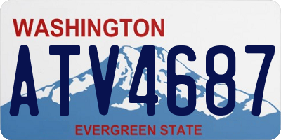 WA license plate ATV4687