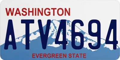 WA license plate ATV4694