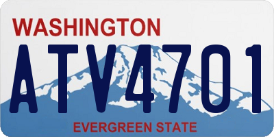 WA license plate ATV4701