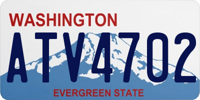 WA license plate ATV4702