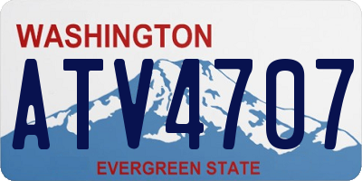 WA license plate ATV4707