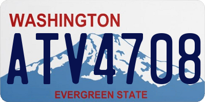 WA license plate ATV4708