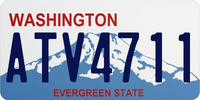 WA license plate ATV4711