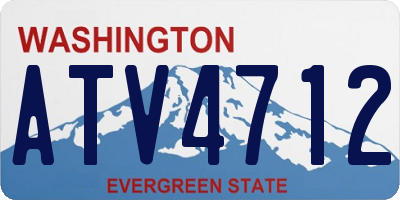 WA license plate ATV4712