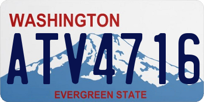 WA license plate ATV4716