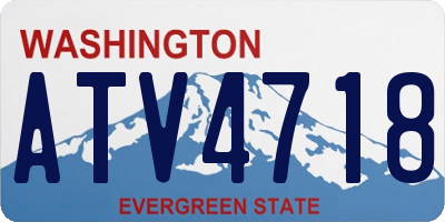 WA license plate ATV4718