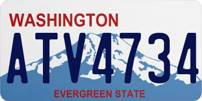 WA license plate ATV4734