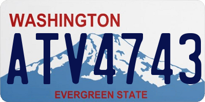 WA license plate ATV4743