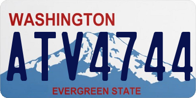 WA license plate ATV4744