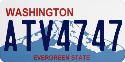 WA license plate ATV4747