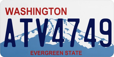 WA license plate ATV4749